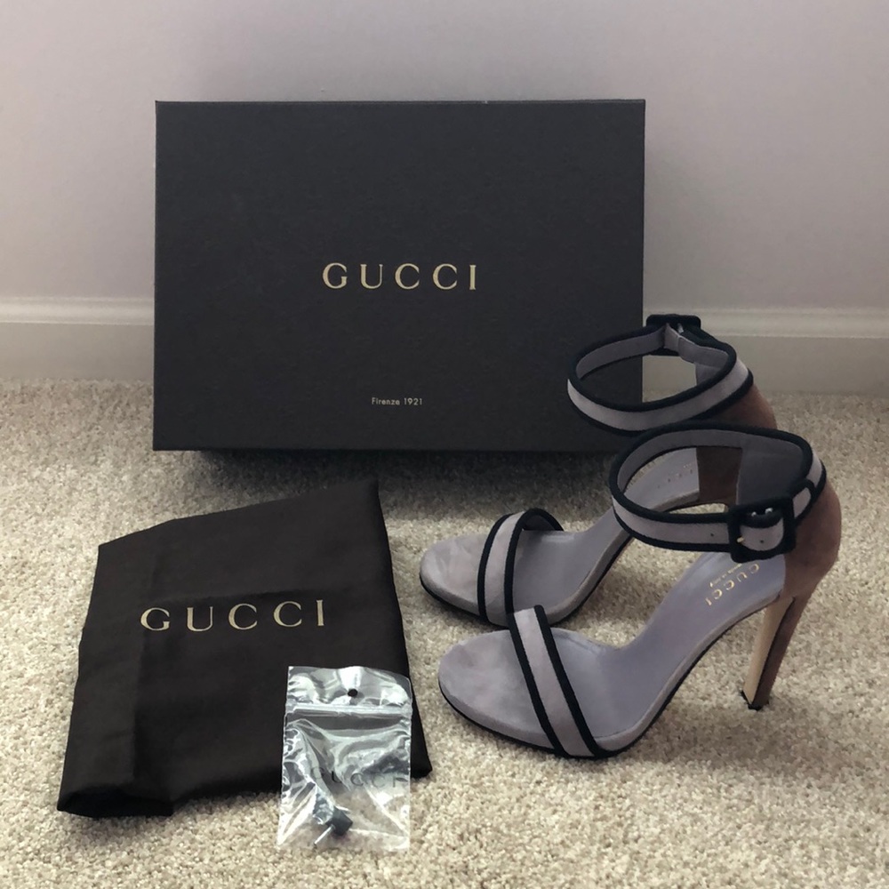 Gucci Suede Heels. Size 36.5. New!
